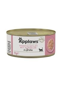 Applaws Nassfutter Katze Adult in Brühe Thunfischfilet mit Garnele 96x70 g