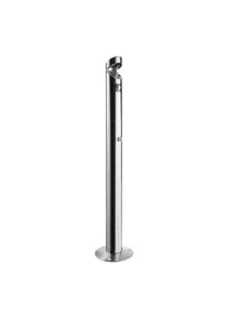 1 Standing ashtray, stainless steel, matt silver, stainless steel AISI304, stainless steel|silver