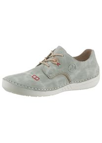 Rieker Dames Veterschoen '52528' beige / pastelgroen / rood 36