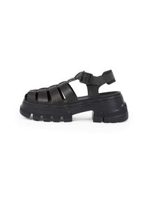 Tommy Jeans Sandale Damen schwarz Größe 36 Unifarben
