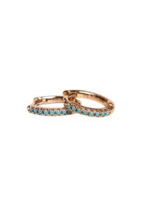 Orecchini mini cerchio turchese