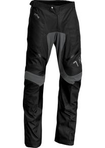 Thor Terrain Over The Boot, pantalones textiles impermeables , color: Negro/Gris Oscuro , tamaño: 34
