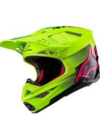 Alpinestars Supertech S-M10 Unite, motocross helmet , color: Neon-Yellow/Black/Pink , size: XXL