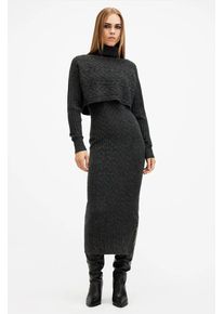 AllSaints rochie și pulover din amestec de lână MURIEL culoarea gri, maxi, mulată, W205DB