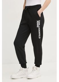 Karl Lagerfeld Jeans pantaloni de trening culoarea negru, cu imprimeu, A1W10058