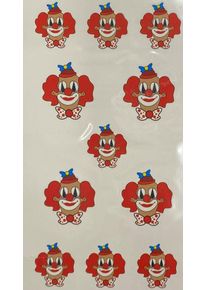Clownhuvud tatueringar rött och vitt
