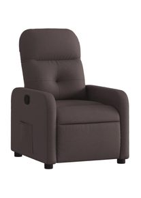 vidaXL - Fauteuil inclinable Marron foncé Tissu