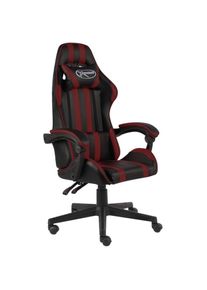 Furniture Limited - Fauteuil de jeux vidéo Noir et rouge bordeaux