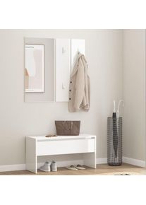 Furniture Limited - Ensemble de meubles de couloir Blanc brillant