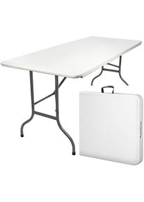 Table pliante de jardin - Imperméabiliser - 180 x 70 x 74 cm - Blanc - Maxxgarden