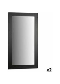 Miroir mural Noir Bois verre 64,5 x 84,5 x 1,5 cm (2 Unités)