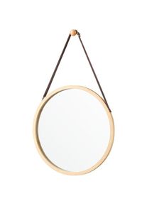 Helloshop26 - Miroir mural avec cadre en bambou 35 cm