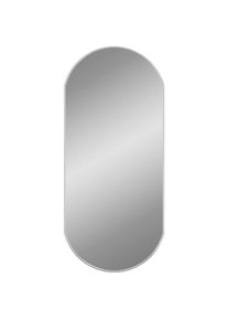 Miroir mural, Miroir de maquillage, Miroir décoratif Argenté 90x40 cm Ovale PQG9451 MAISONCHIC