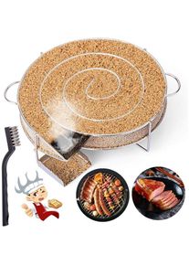 Générateur de Fumée Froide pour Fumoir Fumage Viande Poisson avec Brosse Nettoyage Grille Barbecue