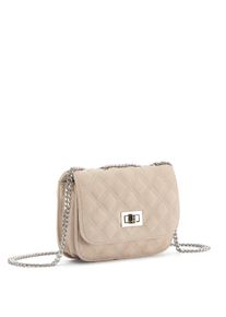 Lascana Dames Schoudertas in beige ,maat 0, Witt, 100% Leer