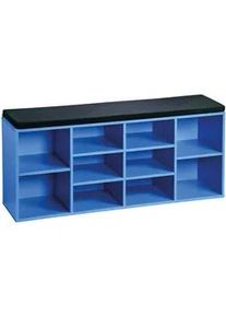 Kesper Schuhregal , Blau, Schwarz , Textil, Holzwerkstoff , 6 Fächer , 103.5x48x29.5 cm , Garderobe, Schuhaufbewahrung, Schuhregale