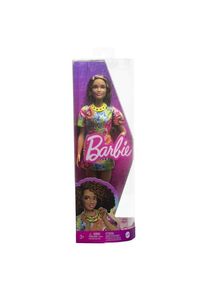 Papusa Barbie Fashionistas - Satena cu rochie cu imprimeu Good Vibes