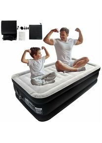 Matelas Gonflable 195x152x46 cm avec Pompe, Capacité de Charge 300KG, Double NAIZY