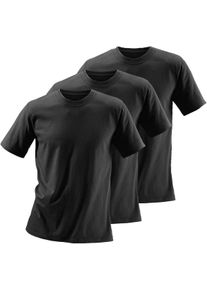 H.I.S. Heren T-shirt in zwart ,maat S, Witt, 100% Katoen