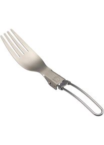 Nordisk Brotzeitgabel »Titan Fork« silberfarben , Volle Größe, wenn aufgeklappt