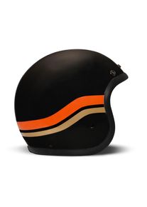 DMD Retro Black Sunset Jethelm (schwarzmatt/orange)
