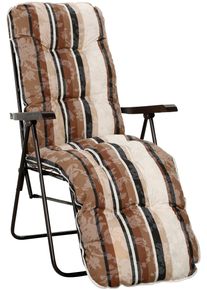 Best Gartenliege »Sylt« Stahl/Kunststoff, inkl. Auflage in braun