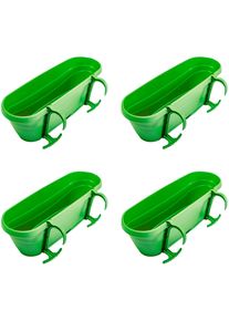 UPP Blumenkasten, (Set, 4 St.), Bxtxh: 50X17X16 Cm grün, Größe B/H/T: 50 cm x 16 cm x 17 cm B/H/T: 50 cm x 16 cm x 17 cm , Die...
