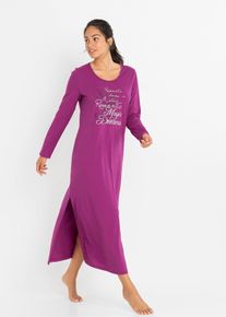Nachtjapon - paars - maat 56/58 (3XL) - met katoen - bonprix