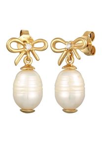Elli Premium - Orecchini Pendenti con Fiori di Zirconi in Argento 925 1 pieces female