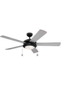Westinghouse 7871940 Comet Deckenventilator Ventilator mit Beleuchtung &Oslash; 132cm schwarz silber