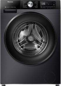 HISENSE WF3S8043BB3 8 kg Frontlader Waschmaschine, 60 cm breit, 1400 U/Min, AquaStop, 19 Programme, LED Display, schwarz