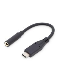 Digitus Câble adaptateur audio usb Type-C, Type-C - 3,5mm m/f, 0,2m, entrée/sortie audio, Version 3.1, ce, bl