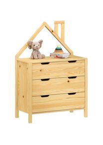 Idimex Commode enfant ELANO avec 3 tiroirs en pin massif coloris naturel