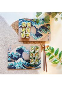 La grande onda di Kanagawa - Set di 4 tavole per colazione Katsushika Hokusai