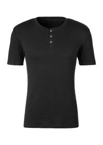 H.I.S. Heren T-shirt in zwart ,maat S, Witt, 100% Katoen