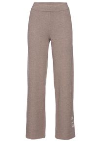 ELBSAND Dames Broek van tricot in taupe ,maat 32/34, Witt, 28% Polyester, 28% Polyester, 22% Nylon
