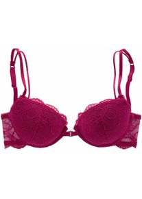 Lascana Dames Push-upbeha in bessenrood ,maat 70C, Witt, 60% Polyamide, 35% Polyester, 5% Elastan
