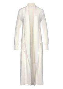 Lascana Dames Lang gebreid vest in wit ,maat 32/34, Witt, 50% Viscose, 28% Polyester, 22% Polyamide