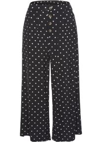 Lascana Dames Culotte in zwart/wit gestippeld ,maat 34, Witt, 95% Viscose, 5% Elastan