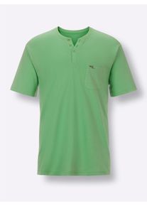Heren Pyjama-Shirt in appel ,maat 44/46, Witt, 100% Katoen