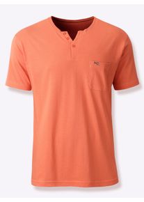 Heren Pyjama-Shirt in papaya ,maat 44/46, Witt, 100% Katoen