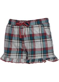 s.Oliver Dames Slaapshorts in bordeaux/wit/petrol geruit ,maat 32/34, Witt, 50% Katoen, 50% Viscose