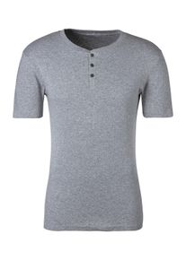 H.I.S. Heren T-shirt in grijs gemêleerd ,maat S, Witt, 100% Katoen