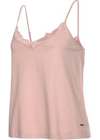 Lascana Dames Kanten top in oudroze ,maat 32/34, Witt, 50% Katoen, 50% Viscose