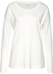Lascana Damen Pyjamaoberteil in ecru ,Gr&ouml;&szlig;e 36/38, Witt, 50% Baumwolle, 50% Viskose