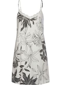 Lascana Damen Neglig&eacute; in ecru-allover-gebl&uuml;mt ,Gr&ouml;&szlig;e 32/34, Witt, 50% Baumwolle, 50% Viskose