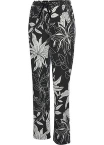 Lascana Damen Schlafhose in schwarz-allover-gebl&uuml;mt ,Gr&ouml;&szlig;e 36/38, Witt, 50% Baumwolle, 50% Viskose