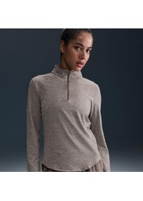 Haut de running à 1/4 de zip anti-UV Dri-FIT Nike Swift pour femme - Marron