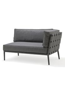 Conic Outdoor Canapé modulable 2 places gauche gris Cane-Line