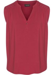 Lascana Dames Tanktop in donkerrood ,maat 32/34, Witt, 95% Viscose, 5% Elastan